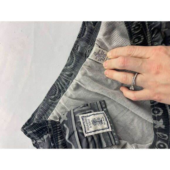 NEW Roundtree & Yorke Swim Trunks Mens Big Man 2X Gray Aztec Drawstring NWT - Picture 3 of 7